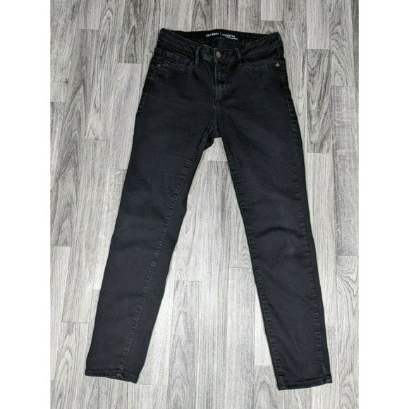 Old Navy Denim - Old Navy Womens Size 8 Short Rockstar Mid Rise Stretch Black Denim Jeans